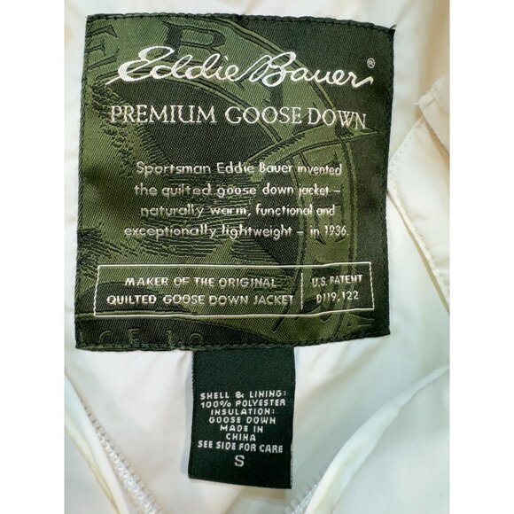Eddie Bauer Womens Premium Goose Down Quilted Vest S Ivory - Picture 2 of 8